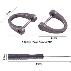 Alloy D-Ring Shackles Clasps&nbsp;PALLOY-PH0005-82