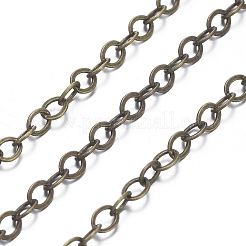 Brass Flat Oval Cable Chains&nbsp;CHC025Y-AB