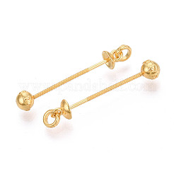 スターリングシルバーのビーズキャップベイル925個。  s925スタンプあり  ゴールドカラー  26x4~4.5x4~4.5mm  穴：2mm  ピン：1mm  丸カン：4x1ミリ&nbsp;STER-T008-79S