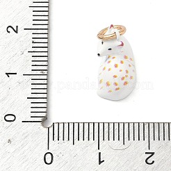 スプレーペイント304ステンレスペンダント  丸カン付き  リス  11x15x8mm  穴：4mm&nbsp;STAS-H254-04G-14