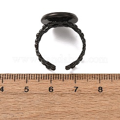 Hollow Flower 304 Stainless Steel Cuff Ring Components&nbsp;STAS-P454-03D-B