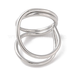 変色しない304ステンレススチール製女性用指輪  リング  ステンレス鋼色  内径：19mm&nbsp;RJEW-G315-01P