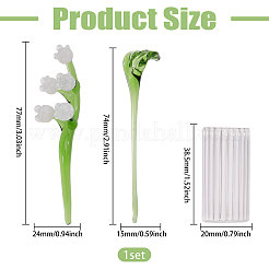 2Pcs Glass Flower Display Decorations&nbsp;AJEW-CO0001-04A