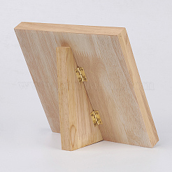 木製のピアスディスプレイ  フェイクスエードと  長方形  桃パフ  19x10x19cm&nbsp;EDIS-E024-05B