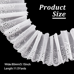 ポリエステルリボン  衣服、ドレス、縫製アクセサリー  ホワイト  3-3/4インチ（95mm）  11.5ヤード&nbsp;OCOR-HY0001-22B
