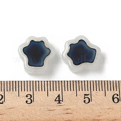 ガラスビーズ  温度感知色変化ビーズ  花  ホワイトスモーク  13.5x13.5x5mm  穴：1.3mm&nbsp;GLAA-P072-02B