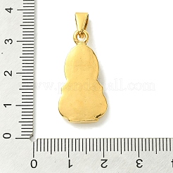 PVD真空メッキ304ステンレスペンダント  観音菩薩のチャーム  ゴールドカラー  28x14x5mm  穴：7x3mm&nbsp;STAS-L275-14G