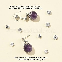 40Pcs 4 Styles 304 Stainless Steel Ear Nuts&nbsp;STAS-FS0002-23