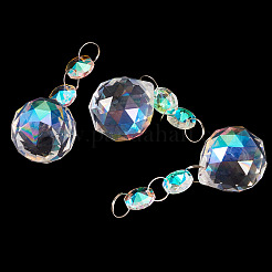3Pcs Crystal Glass Hanging Sun Catcher&nbsp;AJEW-TADJ0001-08C