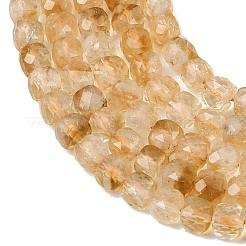 Heated Natural Citrine Beads Strands&nbsp;G-B175-C06-4x4mm