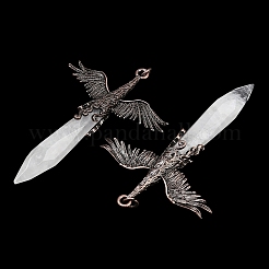 Natural Quartz Crystal Faceted Pointed Bullet Shaped Big Pendants&nbsp;G-T145-01R-04