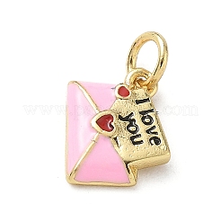 Brass Enamel Charms&nbsp;KK-A273-08G-02