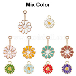 60Pcs 10 Style Alloy Enamel Pendants&nbsp;FIND-NB0004-33