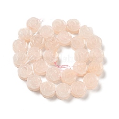 天然石ピンクアベンチュリンビーズ連売り  ローズ  14x7.5~8mm  穴：1.2mm  約28~29個/連  15.16''（38.5~41.5センチメートル）&nbsp;G-D475-01E