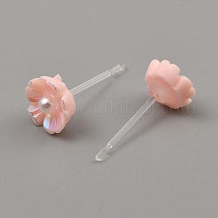 ミスティローズ  7x7.5mm&nbsp;EJEW-WH0016-38A-01