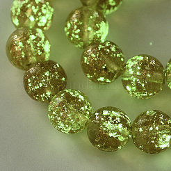 Handmade Gold Sand Lampwork Beads Strands&nbsp;LAMP-T007-06I