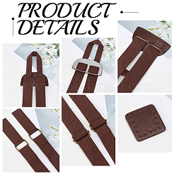 1 Set Nylon & PU Leather Adjustable Webbing Bag Straps&nbsp;DIY-CL0001-88B