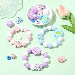 30Pcs Food Grade Eco-Friendly Silicone Beads&nbsp;SIL-FS0001-26A