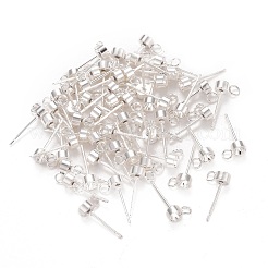 変色しない304ステンレススチールスタッドピアス金具  カン付き  先のとがったリボリラインストーン用  ステンレス鋼色  トレイ：5.5mm  9x6x3mm  穴：2mm  ピン：0.8mm&nbsp;STAS-H410-04P-C