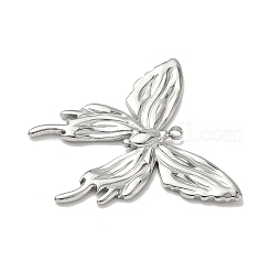304ステンレスペンダント  蝶のチャーム  ステンレス鋼色  29.5x32x2mm  穴：1.6mm&nbsp;STAS-L301-12P