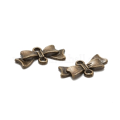 蝶結び合金リンクコネクター  カドミウムフリー＆ニッケルフリー＆鉛フリー  アンティークブロンズ  20x10x3mm  穴：2mm&nbsp;LS-EA11930Y-AB