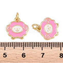 Brass Enamel Pendants&nbsp;KK-L275-17G