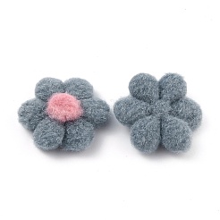 豪華なアクセサリー  5.6x5.2x1枚の花びらの花  DIYウール手袋とヘアアクセサリー用  グレー  [1]cm&nbsp;DIY-C002-01C