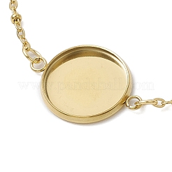 304 Stainless Steel Round Cabochon Setting Bracelets&nbsp;BJEW-JB11090-01