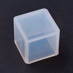 シリコンモールド  レジン型  UVレジン用  エポキシ樹脂ジュエリー作り  キューブ  ホワイト  25x25x23mm  インナー：20x20mm&nbsp;DIY-L005-02-20mm