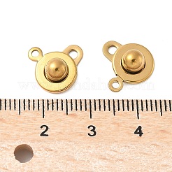 304ステンレススチールスナップ留め  イオンプレーティング（ip）  18KGP本金メッキ  16x9x5.5mm  穴：1.5mm&nbsp;STAS-K212-02G
