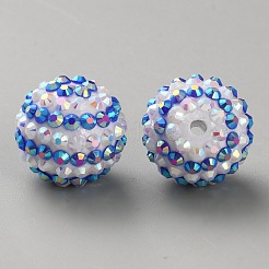 Resin Rhinestone Beads&nbsp;RB-WH0003-08M