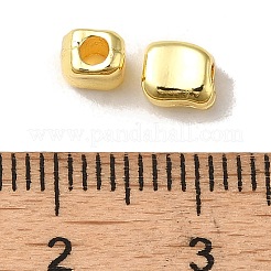 直方体合金ビーズ  長持ちメッキ  ラックめっき  18KGP本金メッキ  5x4.5x3.5mm  穴：2mm&nbsp;FIND-G066-02G