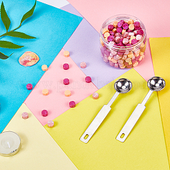 レトロシーリングスタンプ用シーリングワックス粒子キット  ステンレス鋼スプーン  ろうそく  プラスチック製の空の容器  ミックスカラー  307個/セット&nbsp;DIY-CP0003-50X