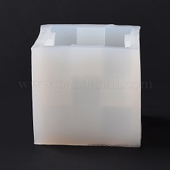 ルバン ロック パズル キャンドル 食品グレードのシリコン型  香りのよいキャンドル作りに  ホワイト  73x71x67mm  内径：60x60x60mm&nbsp;DIY-D071-11