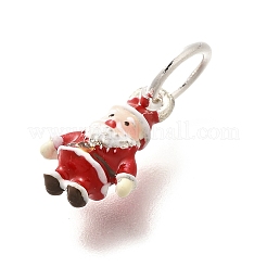 Christmas Theme Brass Enamel Charms&nbsp;KK-R212-15D-P