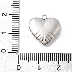 304ステンレスペンダント  ハート  ステンレス鋼色  17x16x5mm  穴：2mm&nbsp;STAS-B113-04B-P