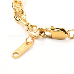 真鍮アンカーチェーンブレスレット  304ステンレススチール製金具付き  18KGP本金メッキ  7-5/8インチ（19.5cm）&nbsp;BJEW-JB06986