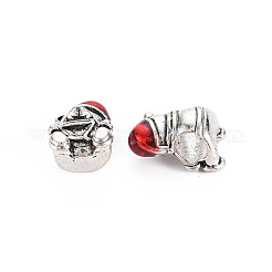 Rack Plating Alloy Enamel European Beads&nbsp;MPDL-N039-141