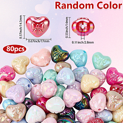 80Pcs AB Color Plated Opaque Acrylic Beads&nbsp;OACR-SP0002-45A