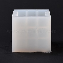マジック キューブ キャンドル食品グレードのシリコン型  香りのよいキャンドル作りに  ホワイト  71x74x67mm  内径：60x60x58mm&nbsp;DIY-D071-10