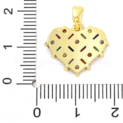 Brass Micro Pave Cubic Zirconia Pendants&nbsp;LS-KK-A232-03G