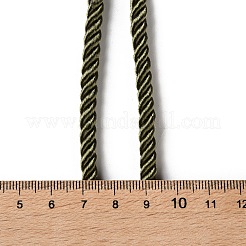 ナイロンねじり丸紐  バッグのストラップ作りに  ダークオリーブグリーン  5~5.5mm  約10.94ヤード（10m）/ロール&nbsp;NWIR-S001-01K