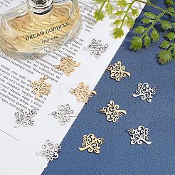 304ステンレスペンダント  命の木  ミックスカラー  20.5x20x1mm  穴：2.5mm  2色  6個/カラー  12個/箱&nbsp;STAS-UN0001-02
