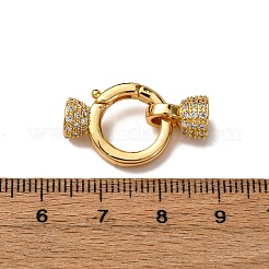 真鍮製マイクロペーブクリアキュービックジルコニアの留め金  ニッケルフリー  リング  18KGP本金メッキ  26mm&nbsp;KK-Z121-30G