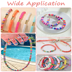 DIY Disc/Flat Round Polymer Clay Bracelet & Necklace Making Kits&nbsp;DIY-LP0001-66