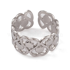 Non-Tarnish 304 Stainless Steel Cuff Rings&nbsp;RJEW-G285-77P