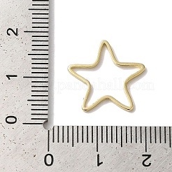 真鍮製フレームコネクター  鉛フリー＆カドミウムフリー  スター  24KGP本金メッキ  15.5x16x1mm  内径：11x13.5mm&nbsp;KK-K383-09C-G
