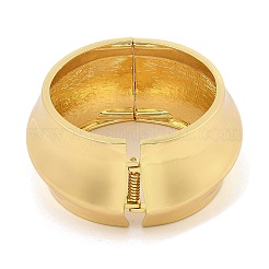 女性用合金ワイドバングル  ドラム  ゴールドカラー  内径：2-3/8インチ（5.9cm）&nbsp;BJEW-L629-11G