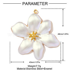 304 Stainless Steel Enamel Pendants&nbsp;STAS-OY003-04G