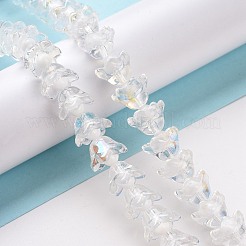 Electroplate Transparent Glass Beads Strands&nbsp;LAMP-H061-01D-01